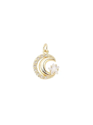 Gold Nested Moon & Star Charm