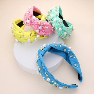 Pearl & Stone Knot Headband