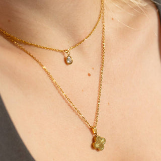 Gold Teardrop Birthstone Charm