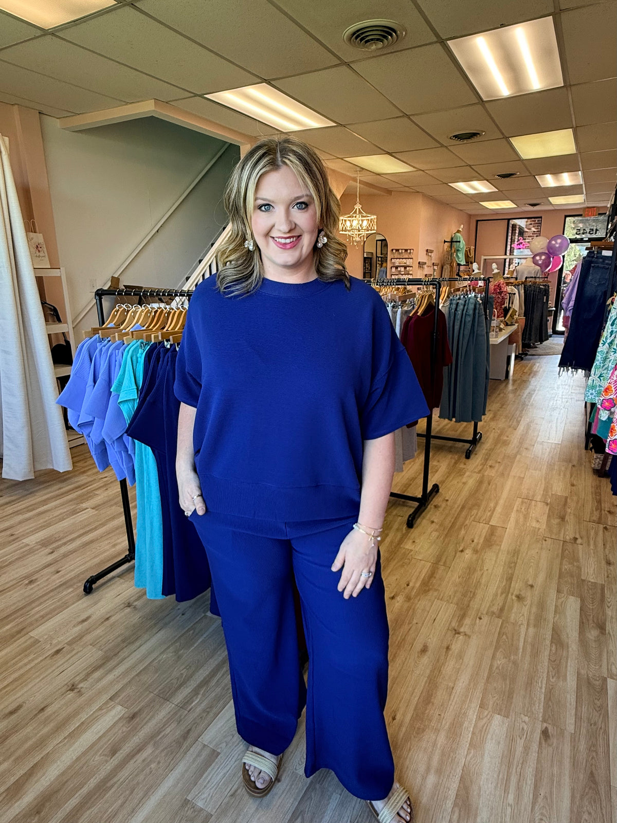 Ribbed Round Neck Set