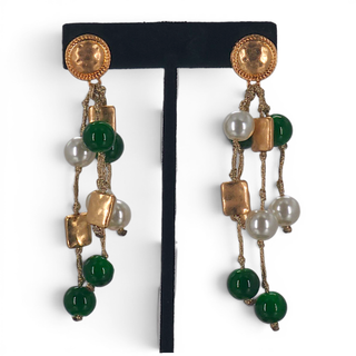 Coastal Green Pearl Earrings