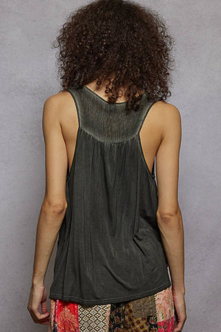 Sleeveless Floral Lace Top