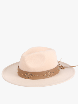 Glinda Grommet Trim Wide Brim Fedora