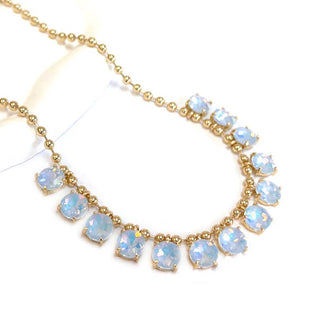 Crystal Glass Bead Dangle Necklace