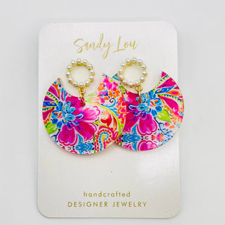 The Preppy Paisley Pearl Earrings