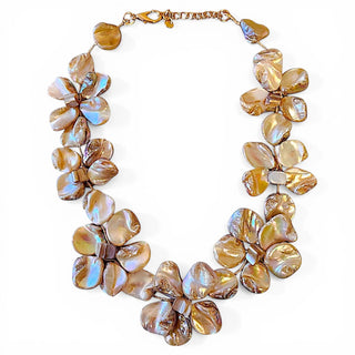 Seashell Flower Statement Necklace