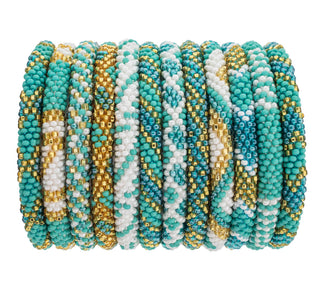 Aquamarine Roll On Bracelets 