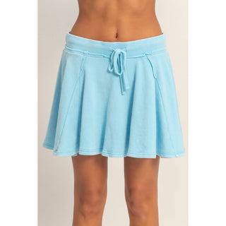 Acid Washed Flowy Skort
