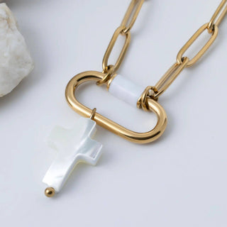 Shell Cross Charm