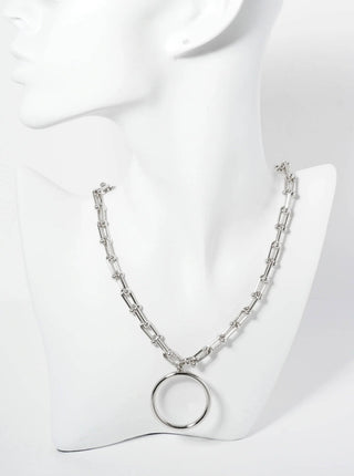 Circle Pendant w/ HardWear Chain Necklace