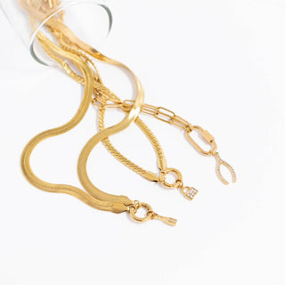 Herringbone Charm Holder Necklace