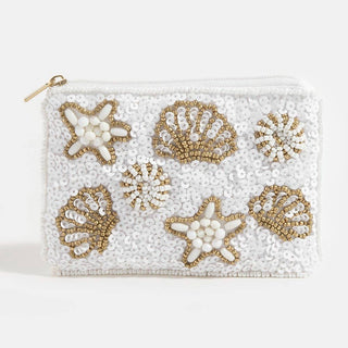 Starfish Clams And Sea Life Coin Purse