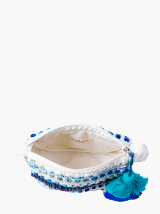Josephine Printed Cotton Pouch w/ Tassels