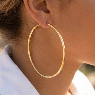 Large Latch Hoop Earrings