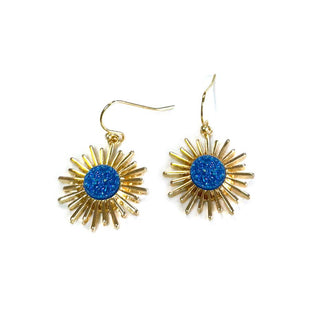 Sunburst Druzy Dangle Earrings