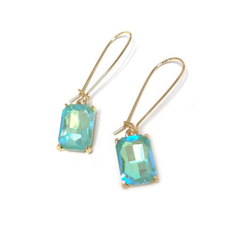 Midi Rectangle Glass Bead Dangle Earrings