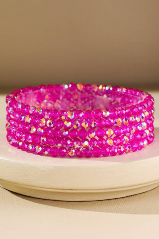 Glass Beaded Stretch Bracelet