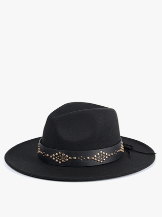 Glinda Grommet Trim Wide Brim Fedora