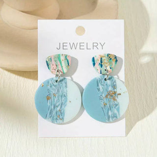 Acrylic Coastal Marble Earrings