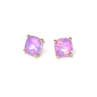 Cushion Cut Crystal Stud Earrings