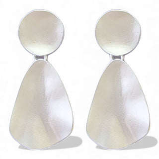 Silver Sculpted Statement Earrings