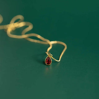 Gold Teardrop Birthstone Charm