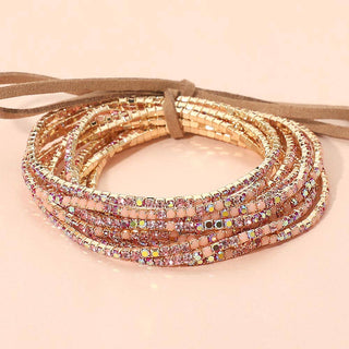 Ribbon Pearl Rhinestone Bracelets
