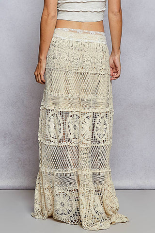 Crochet Long Flare Skirt