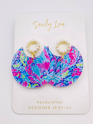 Preppy Abstract Pearl Earrings