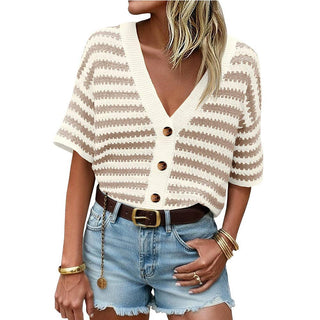 Striped Knit Cardigan