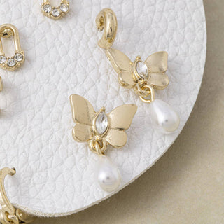 Dainty Cross Clover And Pearl Stud Earring Set