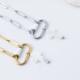 Shell Cross Charm
