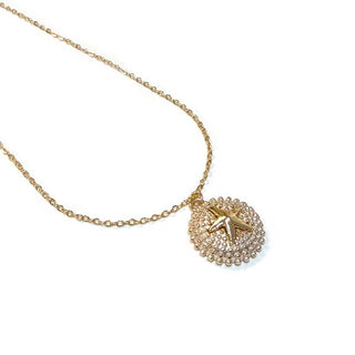 Starfish Circle Charm Pendant Necklace