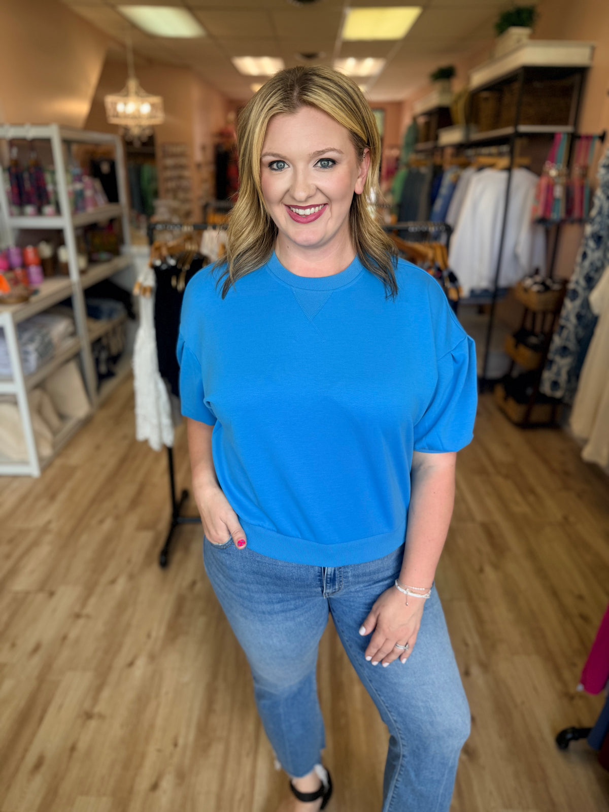 Scuba Dolman Sleeve Top
