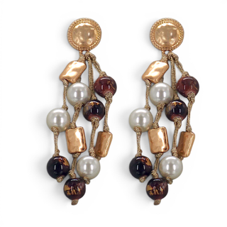 Coastal Brown Pearl Earrings