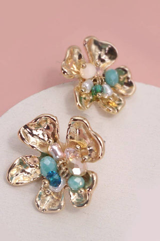 Gold Flower Earring