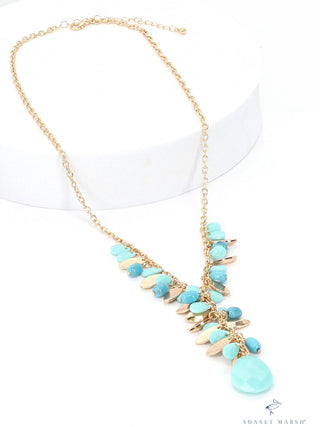 Cascading Whimsy - Blue Necklace