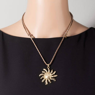 Cord Sun Pendant Necklace