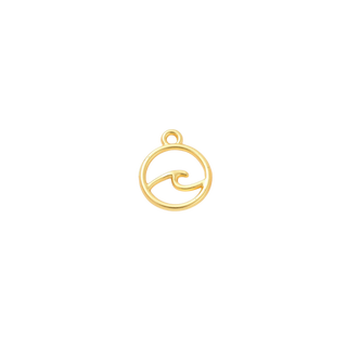 Gold Summer Wave Charm