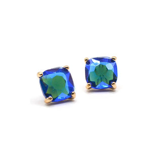 Cushion Cut Crystal Stud Earrings