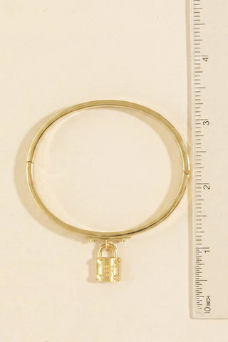 SS Enamel Padlock Charm Bracelet