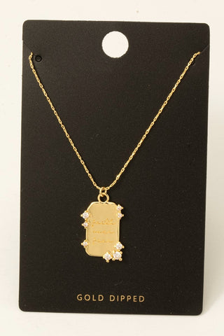 "Faith Over Fear" Dog Tag Necklace