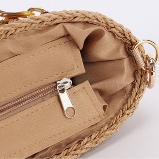 Solid Color Straw Bag