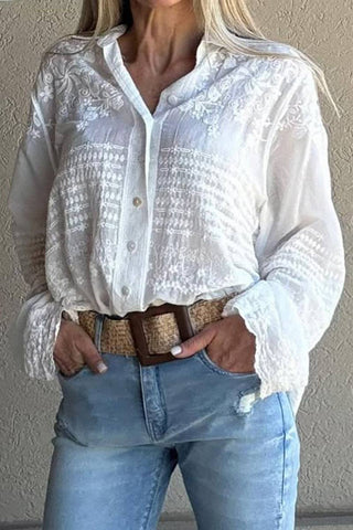 Lace Floral Detail Blouse