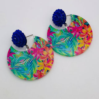 Preppy Paisley Beaded Earrings