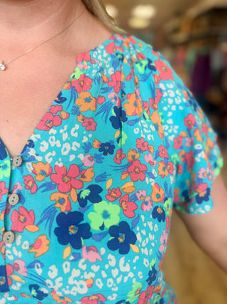 Floral Printed Swing Dress