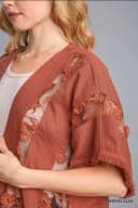 Linen & Lace Contrast Kimono