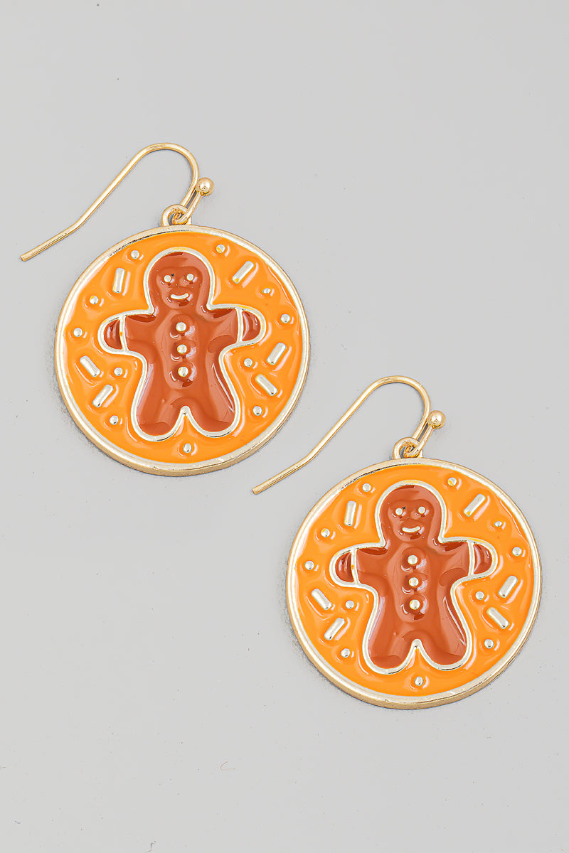 Gingerbread Man Earring