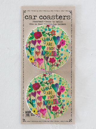 Folk Flower Coaster Set