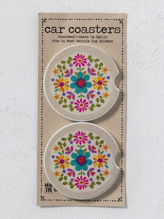 Folk Flower Coaster Set